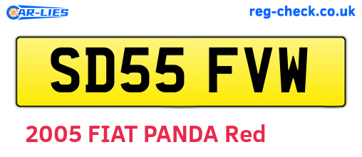 SD55FVW are the vehicle registration plates.