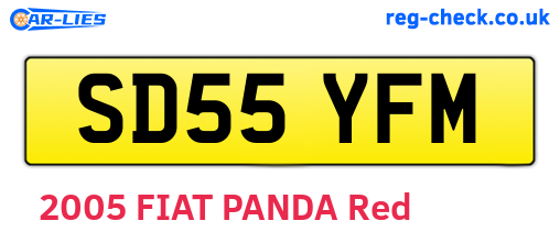 SD55YFM are the vehicle registration plates.