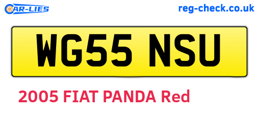 WG55NSU are the vehicle registration plates.