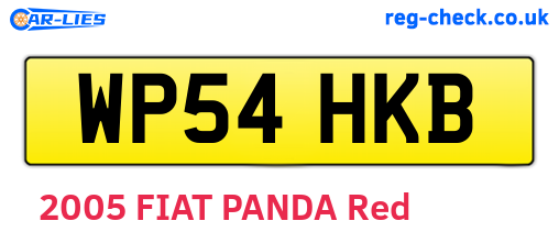 WP54HKB are the vehicle registration plates.