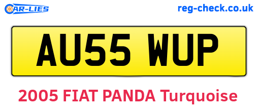 AU55WUP are the vehicle registration plates.