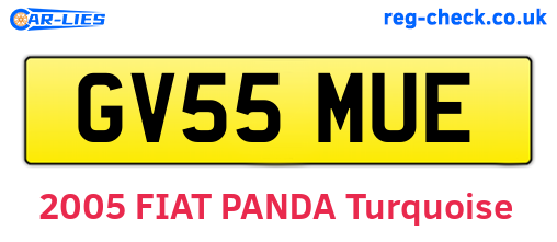GV55MUE are the vehicle registration plates.