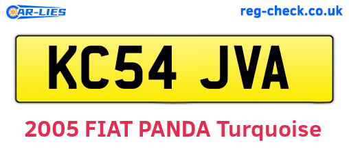KC54JVA are the vehicle registration plates.