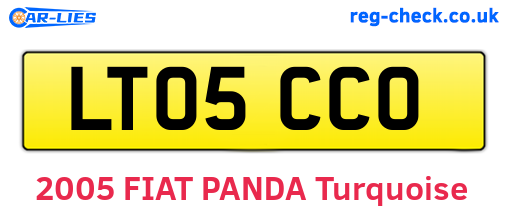 LT05CCO are the vehicle registration plates.