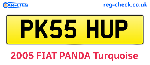 PK55HUP are the vehicle registration plates.