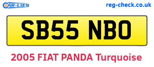 SB55NBO are the vehicle registration plates.