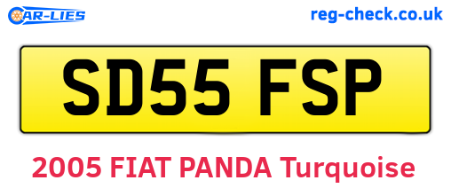 SD55FSP are the vehicle registration plates.