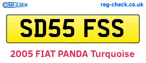 SD55FSS are the vehicle registration plates.