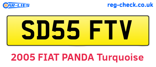 SD55FTV are the vehicle registration plates.