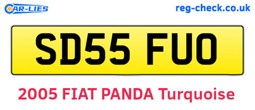 SD55FUO are the vehicle registration plates.