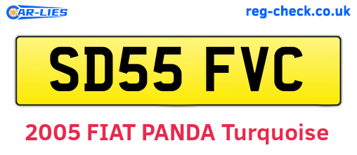 SD55FVC are the vehicle registration plates.