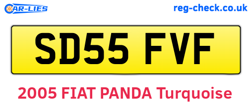 SD55FVF are the vehicle registration plates.