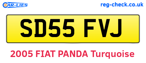 SD55FVJ are the vehicle registration plates.