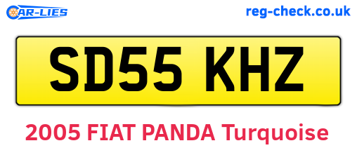 SD55KHZ are the vehicle registration plates.