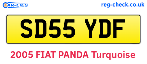 SD55YDF are the vehicle registration plates.