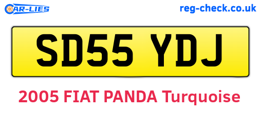 SD55YDJ are the vehicle registration plates.