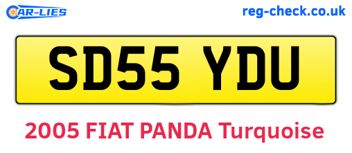 SD55YDU are the vehicle registration plates.