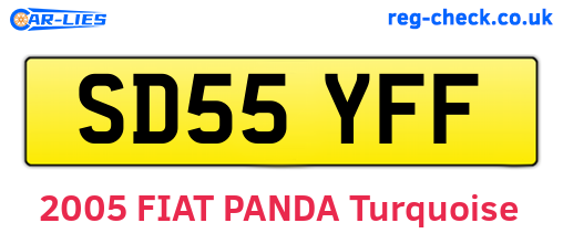 SD55YFF are the vehicle registration plates.