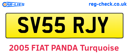 SV55RJY are the vehicle registration plates.