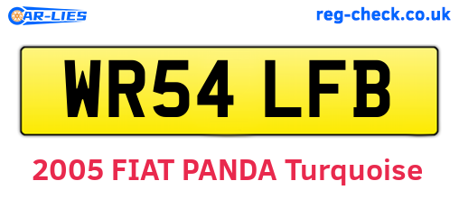 WR54LFB are the vehicle registration plates.