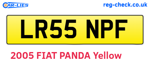 LR55NPF are the vehicle registration plates.