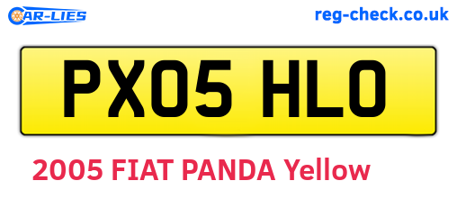 PX05HLO are the vehicle registration plates.