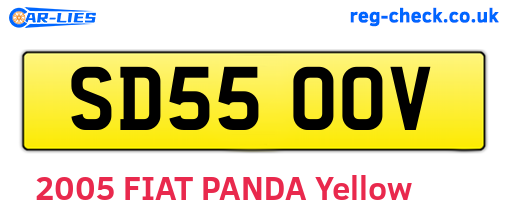 SD55OOV are the vehicle registration plates.