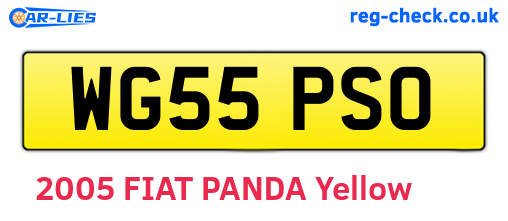 WG55PSO are the vehicle registration plates.