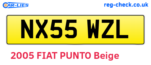 NX55WZL are the vehicle registration plates.
