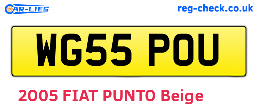 WG55POU are the vehicle registration plates.