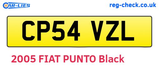 CP54VZL are the vehicle registration plates.
