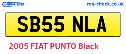 SB55NLA are the vehicle registration plates.