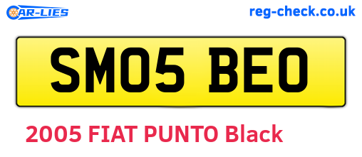 SM05BEO are the vehicle registration plates.
