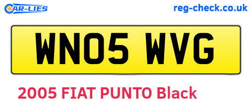 WN05WVG are the vehicle registration plates.