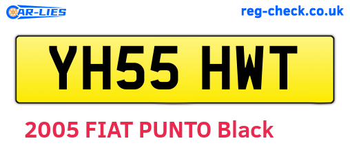 YH55HWT are the vehicle registration plates.