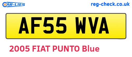 AF55WVA are the vehicle registration plates.