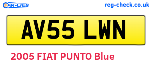 AV55LWN are the vehicle registration plates.