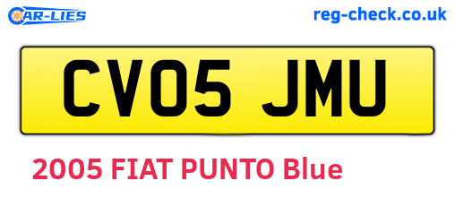 CV05JMU are the vehicle registration plates.