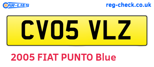 CV05VLZ are the vehicle registration plates.