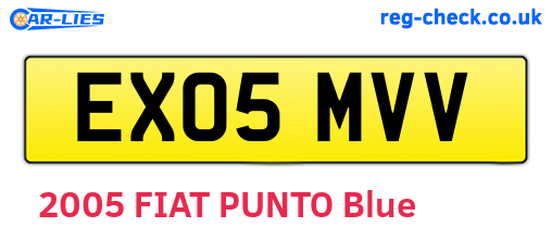 EX05MVV are the vehicle registration plates.