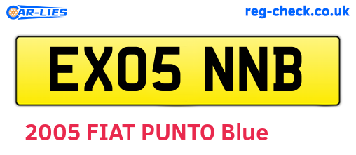 EX05NNB are the vehicle registration plates.