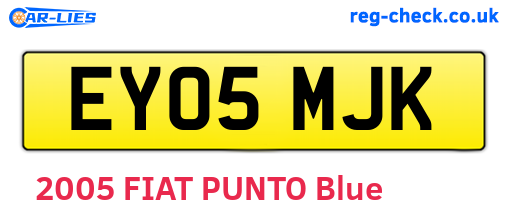 EY05MJK are the vehicle registration plates.