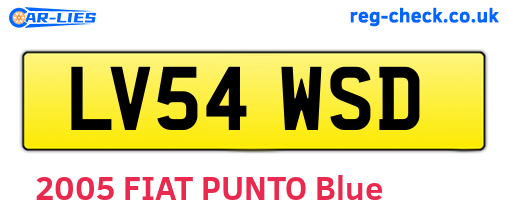 LV54WSD are the vehicle registration plates.