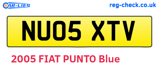 NU05XTV are the vehicle registration plates.