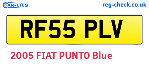 RF55PLV are the vehicle registration plates.