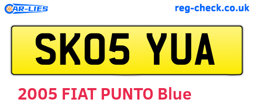 SK05YUA are the vehicle registration plates.