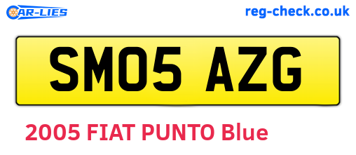 SM05AZG are the vehicle registration plates.