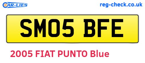SM05BFE are the vehicle registration plates.