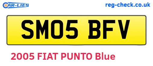 SM05BFV are the vehicle registration plates.