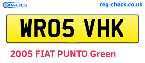 WR05VHK are the vehicle registration plates.